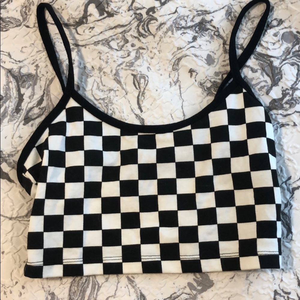 checkered forever 21 crop top